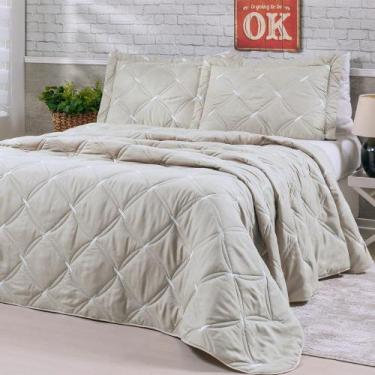 Imagem de Cobre Leito 3 Peças King Bordado Percal 200 Fios Unique - Casa Modelo,