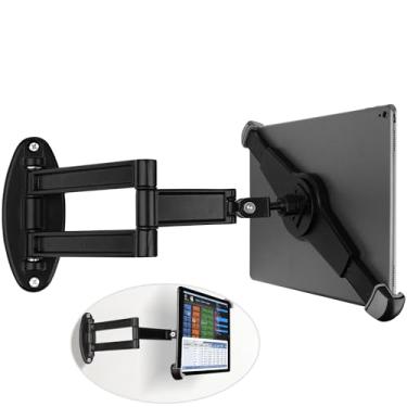 Imagem de Mippko Suporte de parede dobrável para tablet de 9,5 ~ 14,5 polegadas iPad/Nexus/LG G Pads/e-Reader/Fire HD/Switch/Surface Pro, suporte giratório de braço articulado de extensão ajustável de 360°