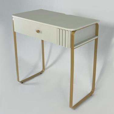 Imagem de Penteadeira Lena- Uma gaveta com pés metálico dourado  - Casa Heva