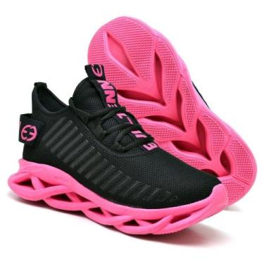 Imagem de Tênis Ev Feminino Academia Corrida Sola Trança Trainaing, Pink, 38