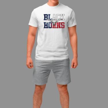 Imagem de Camisetas Básica Masculina Moda Country Manga Curta - Rodliwes, Branco