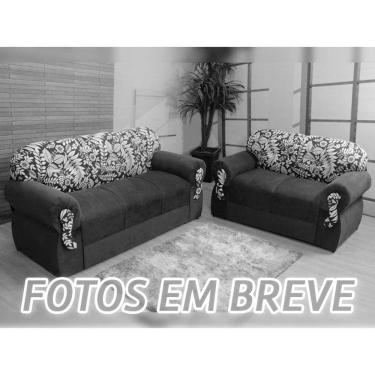 Imagem de Sofá 2 e 3 Lugares Cinza com Floral 605/37 Viena