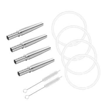 Imagem de Fenteer 4 Conjunto de xarope de bordo kit de toping 2pcs Brilhos de limpeza 4 peças Torneiras de bordo Spiles