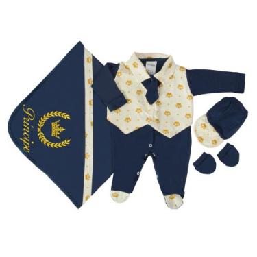 Imagem de Saída Maternidade Bordada para Bebê Menino com Colete - AVM Enxovais, 