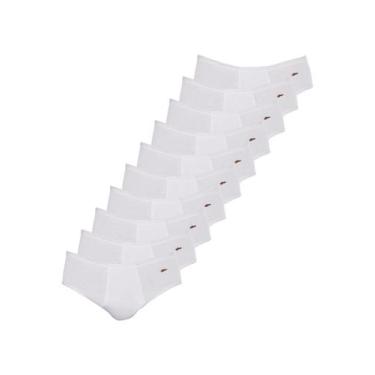 Imagem de Kit com 10 Cuecas Slip Zorba com Abertura 172, Branco, G