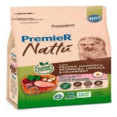 Imagem de Ração Premier Nattu Cães Filhotes Porte Pequeno Mandioca 1kg - PremieR
