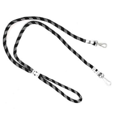 Imagem de Guia Roliça com Presilha Dupla Para 2 Cães 12mm x 1mt - EF Pet, Preto