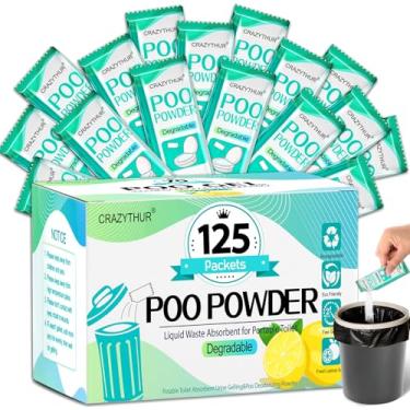 Imagem de CRAZYTHUR Gel de banheiro portátil, pó de cocô para banheiro portátil, pó de cocô para vaso sanitário portátil, gel de banheiro de acampamento, pó de xixi, pó de vaso sanitário portátil para