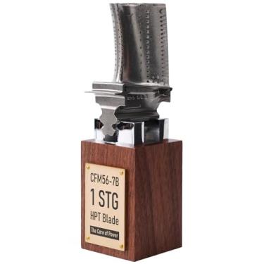 Imagem de Lâmina de turbina de alta pressão de primeiro estágio do motor Aero CFM56, lâmina de um motor real, para Boeing B737 e Airbus A320, presentes colecionáveis para entusiastas militares pais namorados