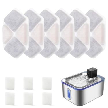 Imagem de GOYJOY Filtros de substituição de fonte de água Smart Pet vêm com 6 peças, 6 esponjas