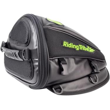 Imagem de EHERDM Bolsa de couro PU para banco traseiro de motocicleta, portátil, bolsa de transporte esportiva, bolsa de armazenamento multifuncional, bolsa de acessórios traseiros para motocicletas