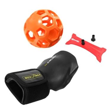 Imagem de Colaxi Golf Swing Trainer Golf Brace Band Band Gesto Alignment Golf Golf Straight Arm Trainer Gift Adults Adults Golf Training Aid, Bola Laranja