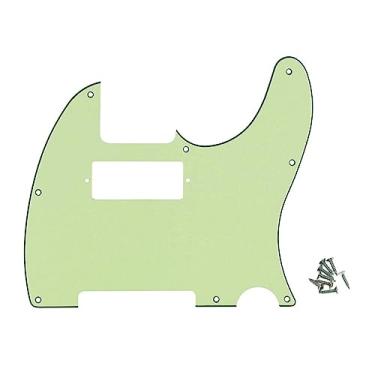 Imagem de ROZILO 8 furos Tele Mini Humbucker Pickguard com mini furo de captação Humbucker para Tele/Telecaster verde menta