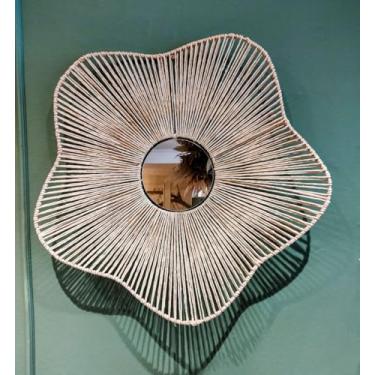 Imagem de Espelho Aramado Nature em Palha Natural 65X18