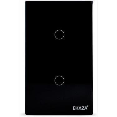 Imagem de Interruptor Touch Zigbee Inteligente Smart 2 Botões Ekaza