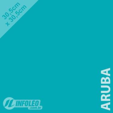 Imagem de Papel 180 gramas 30,5x30,5cm Aruba (Azul Turquesa Color Plus - 10 unid