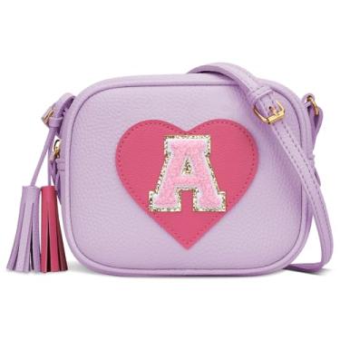 Imagem de KKXIU 2 3 4 5 6 7 8 9 10 anos de idade menina bolsa de presente infantil bolsa transversal com borla, Roxa