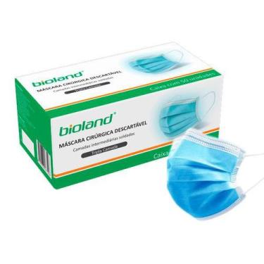 Imagem de Máscara Cirúrgica Tripla Camada Anvisa Com 50 Unidades Bioland