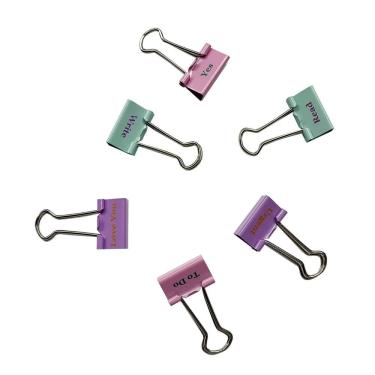 Imagem de Clips Califórnia Pastel 6 unidades – Metálicos revestidos coloridos para papéis