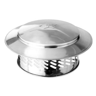 Imagem de Ankuce Tampa de chaminé superior de cone, tampa de cobertura de chaminé redonda cobertura de tela de lareira exterior cobertura de tubo de fogão (20.3 cm-1)