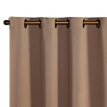 Imagem de Cortina Blackout Blecaute Quarto Tecido 200 x 130 Curta (Avelã/Cáqui)