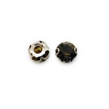 Imagem de  Strass de Rebitar 8mm + Rebite Aço inox - Alto Brilho - 100 Peças - I