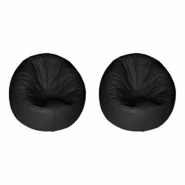 Imagem de Conjunto com 2 Puffs Hall Preto