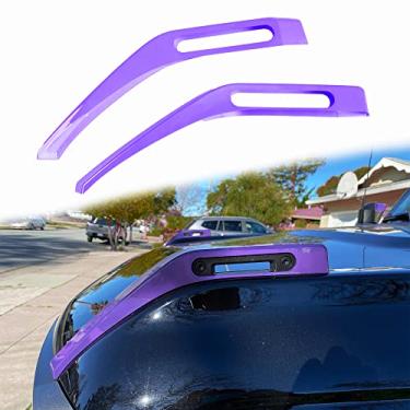 Imagem de RERPRO Guarnição da tampa do capô Trail Miras para Ford Bronco 2/4 portas 2021 2022 2023 2024 2025 acessórios capas de dobradiça do capô tampa lateral do capô adesivo decorativo acessório, 1 par roxo