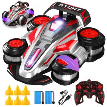 Imagem de 114 Mini Carro de Controle Remoto 2,4GHz 4x4 RC Drift 360° com Luzes e Som, Veículo Acrobático em Pé para Presente,WJWMIRC