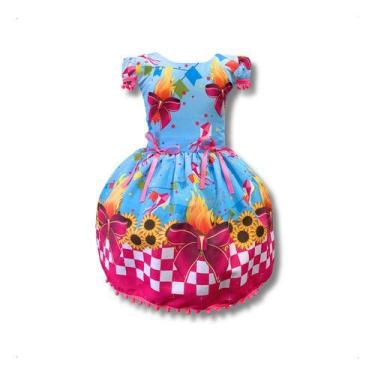 Imagem de Vestido Infantil Temático Festa Na Fogueira Junina São João - Pequenos