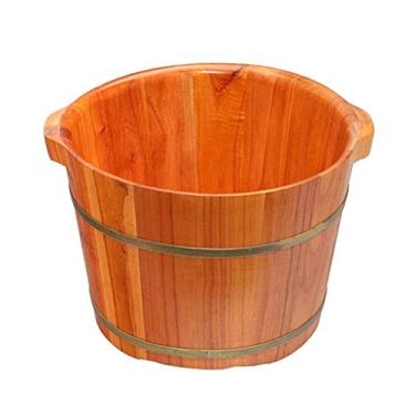 Imagem de FTOQWZXV Balde para banho de pés, acessórios de sauna, balde de água, banheiras de madeira feitas à mão, barril relaxante para os pés (B)