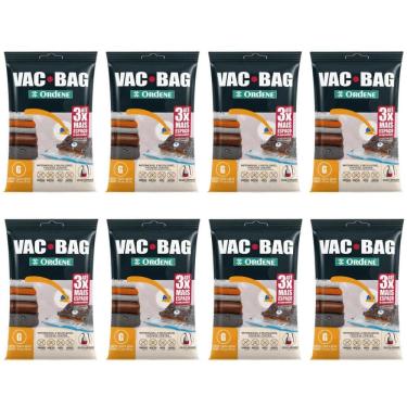 Imagem de Kit 8 Sacos a Vácuo para Roupas 55x90cm Organização Armário