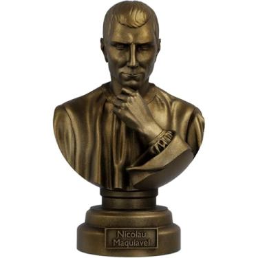 Imagem de Estátua Busto Nicolau Maquíavel (Cor Ouro Velho)