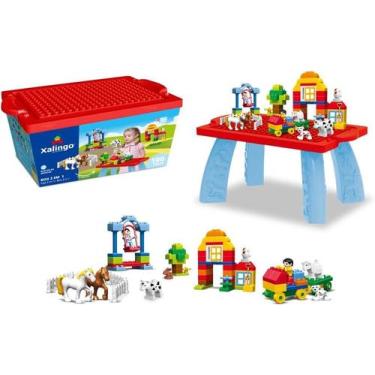 Imagem de Bloco de Montar Grande Box 2 em 1 100 Peças Xalingo