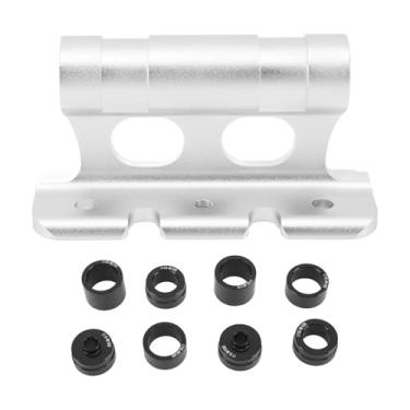 Imagem de Bicicleta fixa frente garfo suporte prata alta carga rolamento capacidade robusto bicicleta bloco garfo montagem para carros SUVs caminhões liga de alumínio leve e portátil fácil