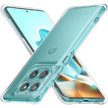 Imagem de Zeking Capa para Motorola Edge 60 Fusion, Cantos Reforçados Transparentes Cristalinos TPU Absorção de Choque Capa Flexível para Motorola Edge 60 Fusion (2025) (Transparente)