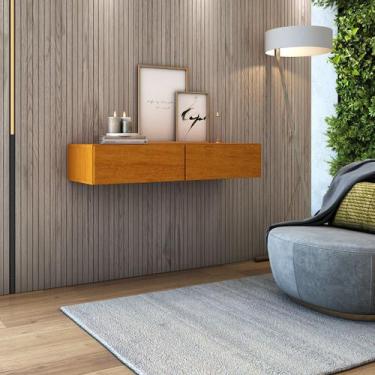 Imagem de Aparador Suspenso 90cm 2Gav Para Hall De Entrada Linha Alta - LCN Móve