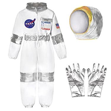 Imagem de Neilyoshop NASA Pilot Costume Kids Astronaut Costume for Boys Girls Space Pretend Dress Up Cosplay Birthday Gifts Halloween