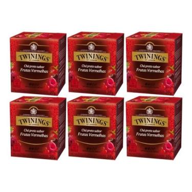 Imagem de kit 6 TWININGS OF LONDON CHÁ PRETO COM FRUTAS VERMELHAS 20G
