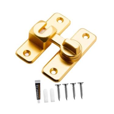 Imagem de Bothyi Fechadura deslizante para porta de celeiro, fechadura universal para porta de guarda-roupa, ferragens para armário de banheiro, celeiro, garagem, Ouro