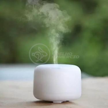 Imagem de Aromatizador Umidificador Difusor Eletrônico Ambiente Desing Minimalista Luz De Led Rgb 300Ml