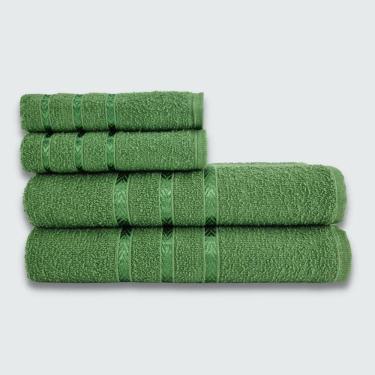 Imagem de Jogo De Toalha Banho 4 Peças Viena Verde