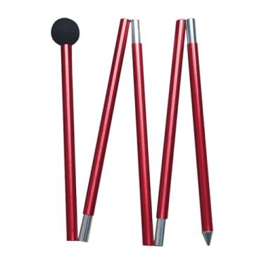 Imagem de rockible Mastro de lona, ​​mastro de barraca de liga de alumínio, mastro de barraca para toldo de caminhada na praia, acampamento ao ar livre, Vermelho