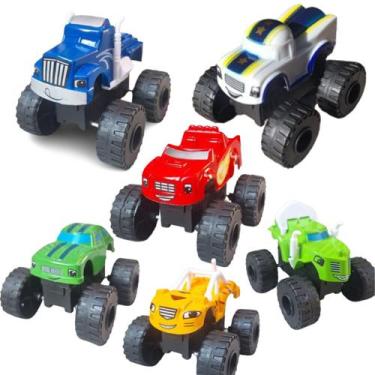 Imagem de Kit 6 Carrinhos Blaze Personagem Machine Racer Brinquedos