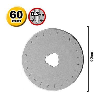 Imagem de 02 Discos Refil Lâmina Do Cortador Circular Patchwork 60mm - Evolvere