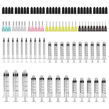 Imagem de Noble Createaprototype Seringa De Ponta Romba Para Alimentos Com Agulha - Cola Lubrificante Líquida Reposição Resina, Seringas Plásticas, Pacote 33 Unidades, 20, 10, 5, 3, 1 Ml, Base Brilho Labial,