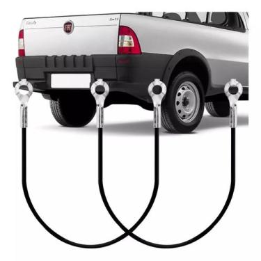 Imagem de Kit Par Cabo Aço Tampa Traseira Caçamba STRADA 1996 A 2008 - NEW KAR