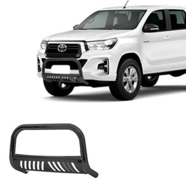 Imagem de Parachoque Quebra Mato Hilux 2021 2022 Preto com chapa - Solar