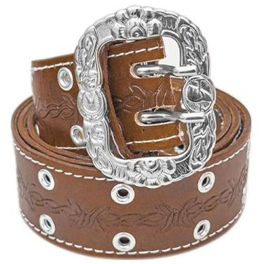 Imagem de Cinto Muladeiro Fivela Country 100% Couro Sertanejo Rodeio         - G