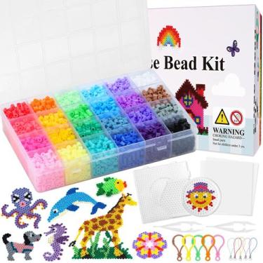 Imagem de Kit de pérolas fusíveis QUEFE 5200 unidades com pranchas, papel para p